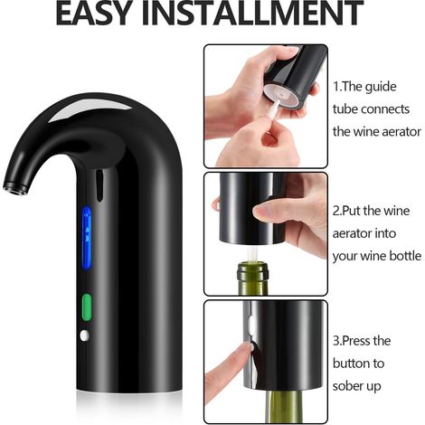 Elektrischer Weinaerator, Weindekanter, Bestseller, Belüftung Per Knopfdruck, Zubehör Für Rot- Und Weißweine, Verwendung Mit Korkenzieher Für Anfänger Und Fortgeschrittene, Ausgießer Usw.