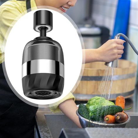 Ersatzarmatur Mit Ausziehbarem Schwenkbrausekopf Für Wassersparsamkeit, Einfache Montage, 1/2"-gewinde Für Küchenspülen, Schwarz