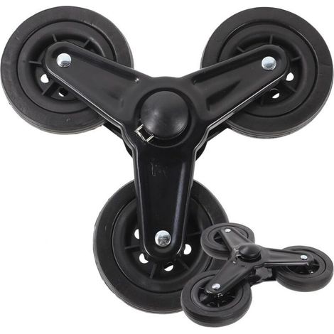 Ersatzräder Für Treppenlifte (2er-set) Zum Zusammenklappen Und Rollen Von Wäsche- Und Einkaufswagen (schwarz)
