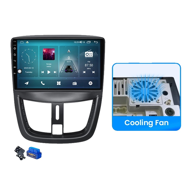 Autoradio, Displaygröße, Navigationssystem, Kompatibel Mit Peugeot 207 / 207cc (2006-2015), V1(4gb 32gb)obd Kamera