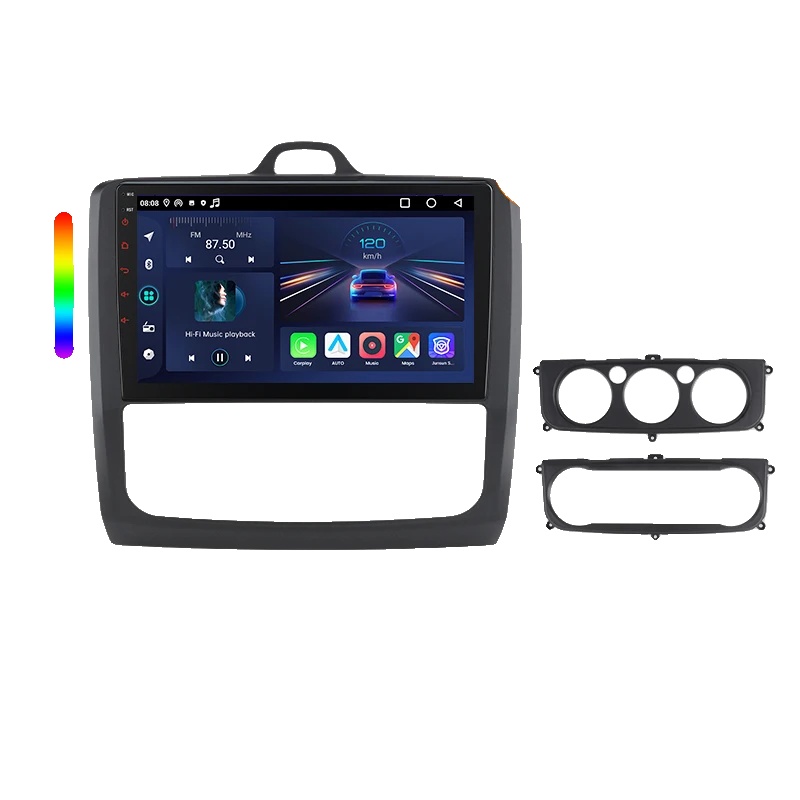 Autoradio, Touchscreen, Smartphone-kompatibilität, Kompatibel Mit Ford Focus 2 3 Mk2 Mk3 2004-2011 Drahtlos Für Apple, V1 (4gb+64gb)-b