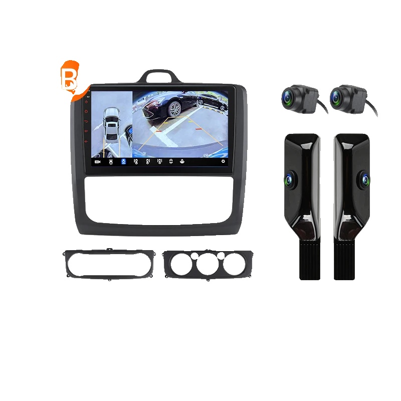 Autoradio, Touchscreen, Smartphone-kompatibilität, Kompatibel Mit Ford Focus 2 3 Mk2 Mk3 2004-2011 Drahtlos Für, V9plus(6gb+128gb)360cam Schwarz-a