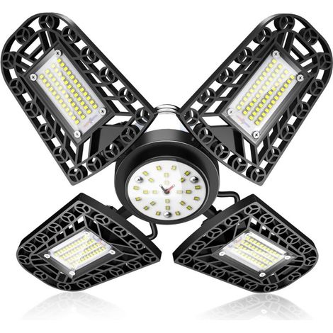 Extrem Leistungsstarke 216-led-deckenleuchte, 16800 Lm, 120 W, 6000 K, Verformbare Garagenleuchte Mit 4+1 Verstellbaren Paneelen, Led-deckenleuchte Für Garage, Lagerhalle, Werkstatt, Keller, Fitnessst