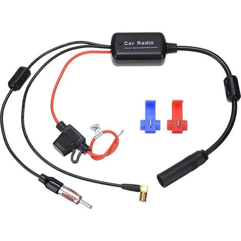 Fm/am/dab/dab+ Radioantennen-splitter/verstärker Kompatibel Mit Autoradios (12-24 V), Smb-zu-din-adapter Für Auto- Und Lkw-radios.