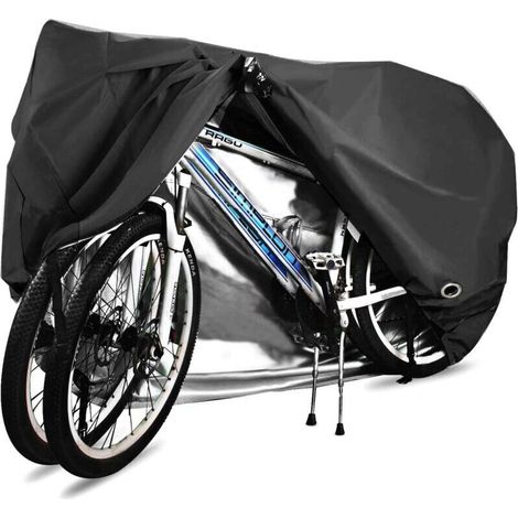 Fahrradabdeckung, Hochwertige, Wasserdichte 210d Oxford-polyester-fahrradabdeckung, Geeignet Für Fahrräder, Elektromotorräder Und Roller, Bietet Platz Für Bis Zu Zwei Fahrräder (schwarz). Debuns