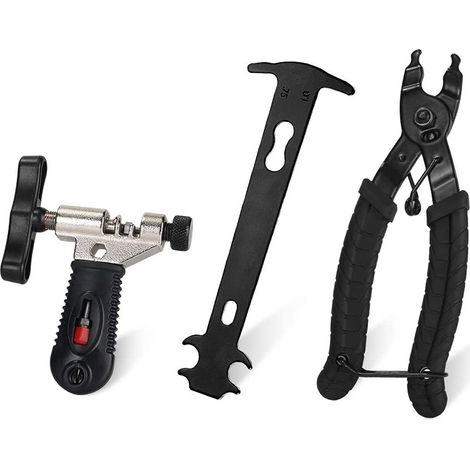Fahrradketten-reparaturset (3-teiliges Set): Kettenschneider, Kettenzange, Verschleißanzeiger, Fahrradketten-demontage- Und Inspektionsset.