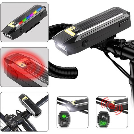 Fahrradlicht – Modell Q07l (2400 Mah Ipx4) – Fahrradlicht/rücklicht/fahrradhupe/nachtlicht/pendlerlicht – Sicherheit Beim Radfahren/sicherheit Bei Nacht