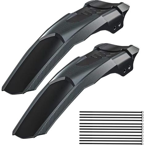 Fahrradschutzbleche, Set Mit 2 Kompatiblen Vorder- Oder Hinterradschutzblechen, Schutzblechset Für Mountainbikes, Schutzbleche, 12 Kabelbinder Für Schutzbleche