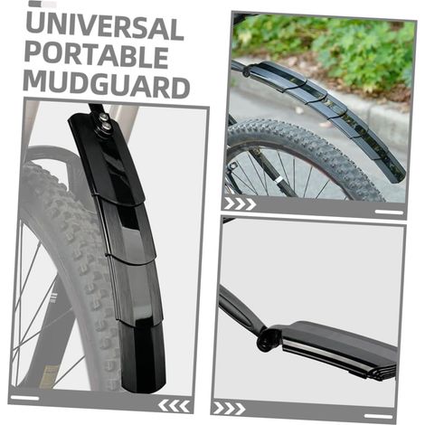 Fahrradschutzbleche, Einziehbares Fahrradschutzblechset, Vorder- Und Hinterradschutzbleche Für Mountainbikes, Tragbare Und Verstellbare Schutzbleche Für Mountainbikes.