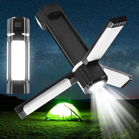 Faltbare, Wiederaufladbare Campinglampe Mit 3000-mah-powerbank, Tragbarer 1500-lm-taschenlampe, 5-stufiger Led-zeltleuchte, Unverzichtbare Wasserdichte Campinglampe Zum Wandern, Zubehör
