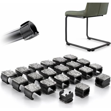 Filzgleiter Für Stühle, 25-mm-clipgleiter, Stuhlgleiter, Clipgleiter Für Schaukelstühle, U-förmige Gleiter Für Runde Rohre, 32 Stück