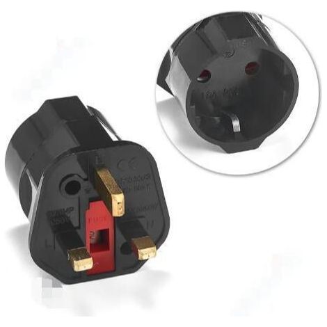 Geeignet Für Europäische Netzadapter Auf Britische Netzadapter Mit Stecker, Sicherung Und Erdung, Europäischer Reiseadapter Auf Britisches Netz.