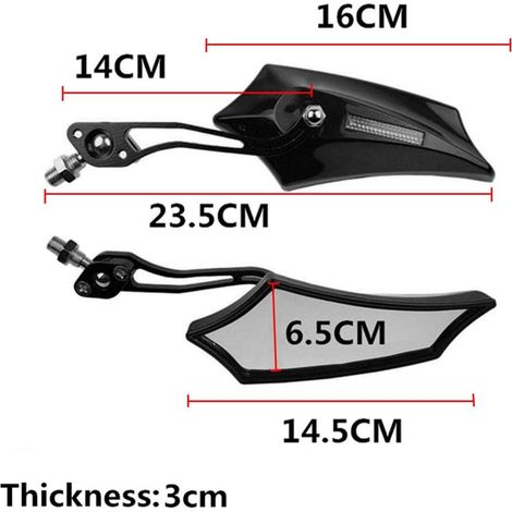Geeignet Für Universelle Schwarze 8-mm- Und 10-mm-rückspiegel Für Motorräder, Roller Und Quads.