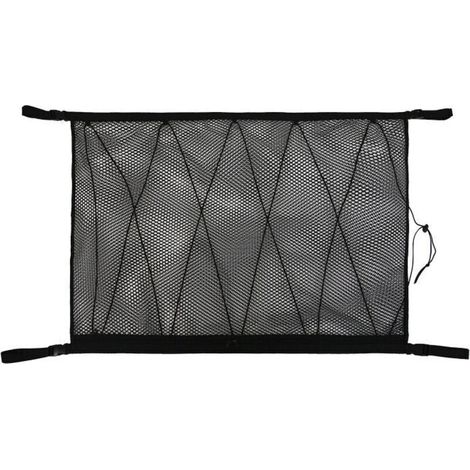 Gepäcknetz Fürs Autodach, Universelle Dachtasche Mit Reißverschluss, Gepäckorganizer-netz Für Auto- Und Suv-dachhimmel (netz Mit Kordelzug), Schwarz, 9065 Cm, Von Debuns