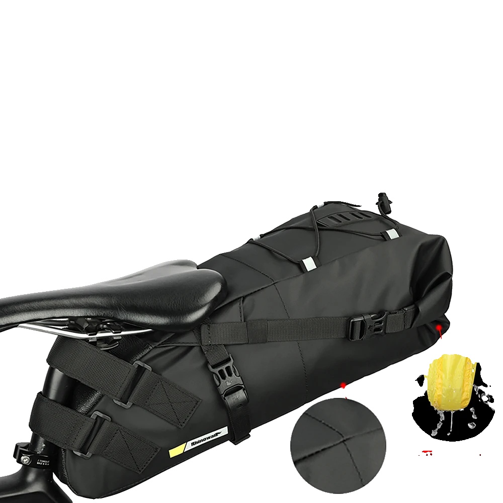 Fahrradsatteltasche, Erweiterbares Volumen, Wasserdichtes Design, 10l