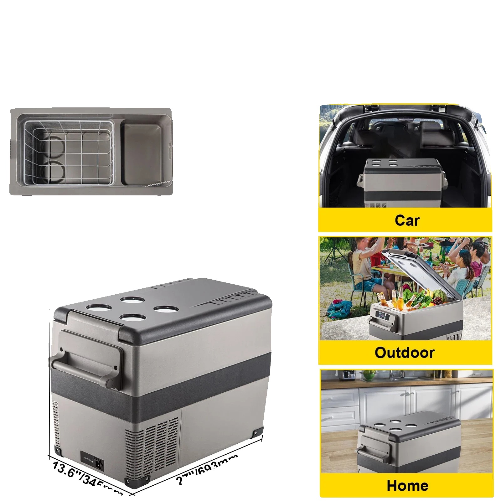 Auto-kühlschrank, Tragbar, App-steuerung, 45l