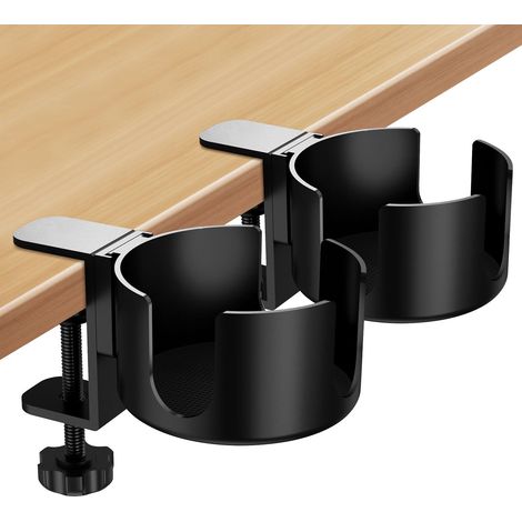 Getränkeflaschenhalter, 2 Stück, Verstellbarer Tischbecherhalter, Auslaufsicherer Tischbecherhalter, Flaschenhalter Zum Anklemmen Für Zuhause, Büro, Schule
