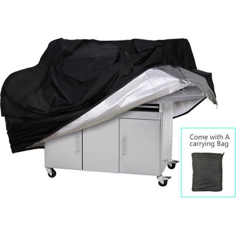Grillabdeckung, Grillabdeckung-set, Wasserdichte Grillabdeckung, Robuste Gasgrillabdeckung – Schwarz, 145 X 61 X 117 Cm. Debuns