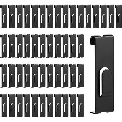 Haken, 50 Praktische Haken Mit Kerben Für Drahtgitterwände, Drahtgitterwandpaneele, Nagelhaken, Bilderrahmenzubehör, Malerzentrum (schwarz), Von Debuns
