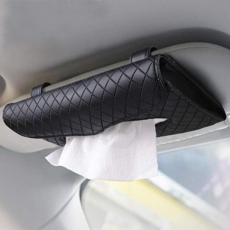 Handtuchhalter Fürs Auto – Handtuchhalter Für Die Sonnenblende – Handtuchhalter Aus Pu-leder Für Rücksitz Und Transporter – Schwarz