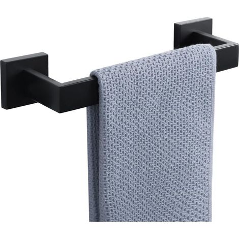 Handtuchhalter Fürs Badezimmer, Wandmontage, 30 Cm, Edelstahl, Mattschwarz