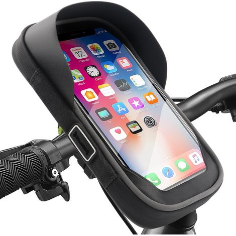Handyhalterung Für Den Fahrradlenker – Wasserdichte Tasche Mit Sonnenblende Und Regenschutz, Tpu-touchscreen, Lenkerbefestigung – Handytasche Für Vorne Am Fahrrad – Geeignet Für Fahrräder