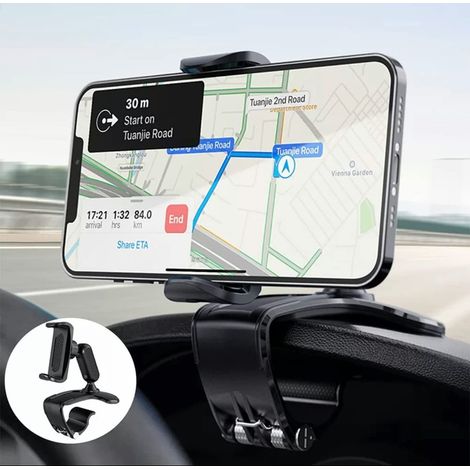 Handyhalterung Für Das Armaturenbrett Im Auto, Um 360° Drehbar Und Verstellbar. Kompatibel Mit Smartphones Von 4 Bis 7 Zoll.
