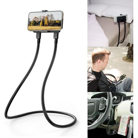 Handyhalterung – Universelle Handyhalterung – Flexible Halterung – Multifunktionale Diy-montagehalterung (schwarz) – Handyhalterung