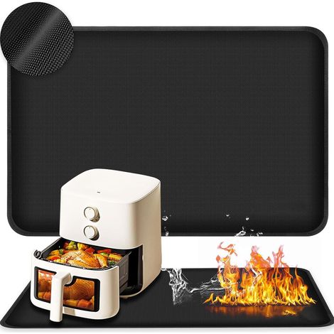 Hitzebeständige Silikonmatte Für Heißluftfritteusen – Rutschfester Und Feuerhemmender Arbeitsflächenschutz 40 X 60 Cm