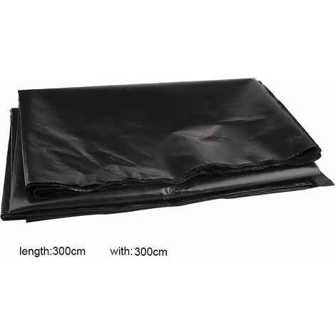 Hochdichte Polyethylen-teichfolie – 3 M X 3 M – Schwarz – Für Fischteiche, Bäche, Springbrunnen Und Wassergärten – Debuns