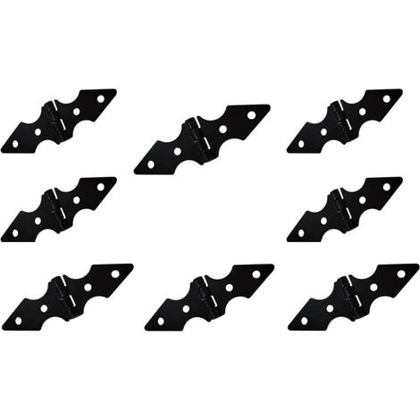 Hochleistungs-scharniere Für Zäune – Geeignet Für Diverse Türen, Schränke, Kisten Usw. – 8 Stück, Schwarz, 1,2 X 2,4 Cm