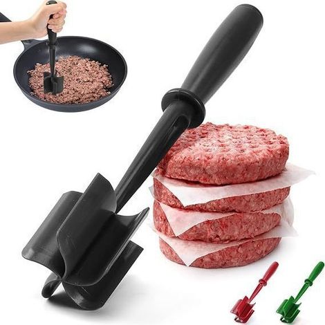 Hochwertiger Fleischwolf – Hackfleischwolf Mit 5 Gebogenen Klingen – Hitzebeständiges Nylon Zum Zerkleinern Von Rindfleisch, Hamburgern Und Kartoffeln – Antihaftbeschichtung, Einfach Zu Bedienen