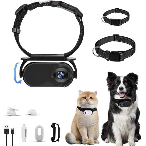 Hochwertiges Kabelloses 1080p-halsband Mit Kamera Für Haustiere, Ideal Für Videoaufnahmen, Diskrete Überwachungskamera, Kompatibel Mit Haustierzubehör, Kein Wlan Erforderlich – 32