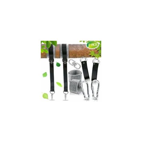 Hängemattengurt, Aufhängegurt, Hochwertige Aufhängegurte Für Hängematten Und Gartenschaukeln, Maximale Belastung 1000 Kg (schwarz)
