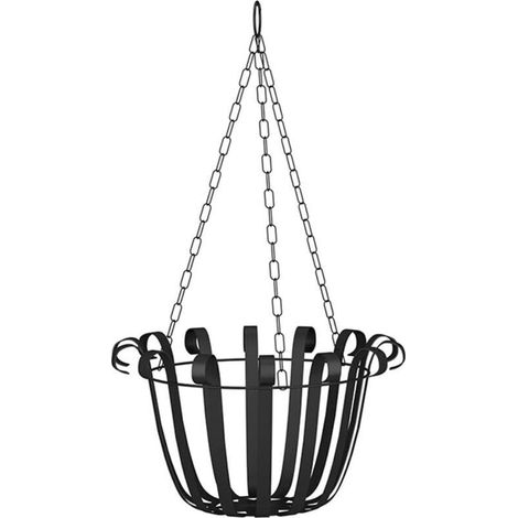 Hängendes Blumenregal Aus Schmiedeeisen, Hängender Blumentopfhalter Im Nordischen Stil, Blumentopfständer Für Terrasse, Balkon, Zuhause (schwarz), Von Debuns