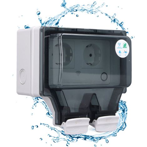 Ip66 Wasserdichte Außensteckdose Mit Klappe, Wlan-smart-stecker, Typ 86 Snw-2sr, Wasserdichte Wandhalterung Mit Schutzabdeckung, 16 A, Eu-stecker, 110–250 V