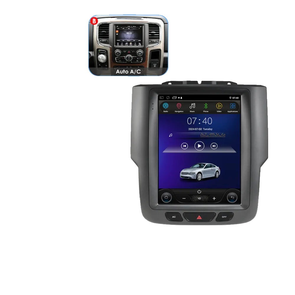 Autoradio, Multimedia-player, Smartphone-kompatibilität, Kompatibel Mit Dodge Ram 1500, 2500, 3500 (2013 - 2018) Kabellos, B-p1 (4kerne 1g 32g)