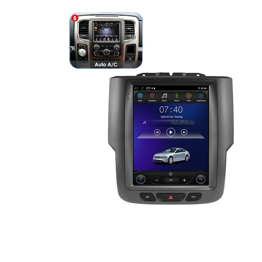 Autoradio, Multimedia-player, Smartphone-kompatibilität, Kompatibel Mit Dodge Ram 1500, 2500, 3500 (2013 - 2018) Kabellos, B-pl1 (4kern 1g 16g)
