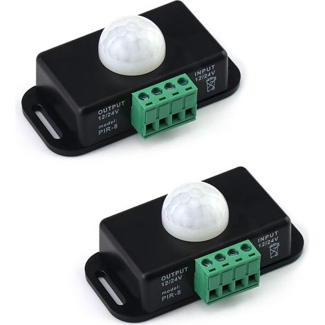 Infrarot-bewegungsmelder, 12v/24v Pir-controller, Pir-sensor Für Led-streifen, 2er-pack