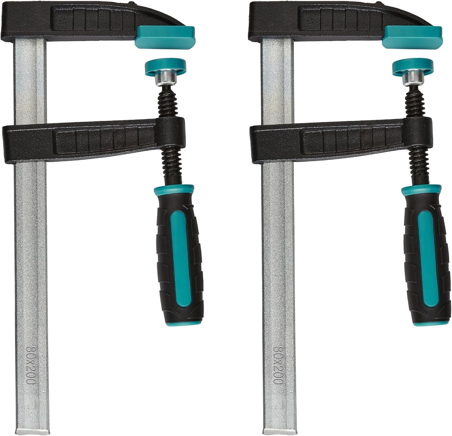 Schraubzwingen – 2er-pack – Verzinkter Stahl – 270 Kg Haltekraft – Für Heimwerkerarbeiten Und Kleben – Öffnungsweite 80–200 Mm