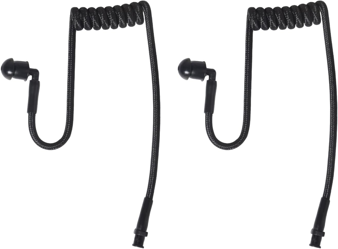 Akustikschlauch – 2 Stück – Spiral-nylon – Ersatz Für Kopfhörer – Passend Für Motorola, Kenwood Und Baofeng Funkgeräte – Schwarz