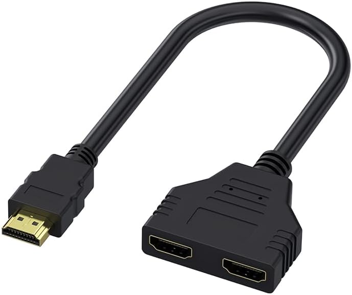 Hdmi 1 Auf 2 Adapter – 1080p – Vergoldeter Anschluss – Signalverteiler – Hdtv Und Projektor – 30 Cm