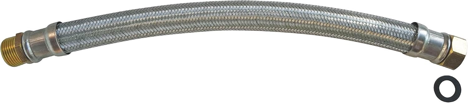 Flexibler Heizungsschlauch 1" – 1 Stück – Verzinkter Stahl – Außengewinde Und Überwurfmutter – Zentralheizungssystem – 700 Mm