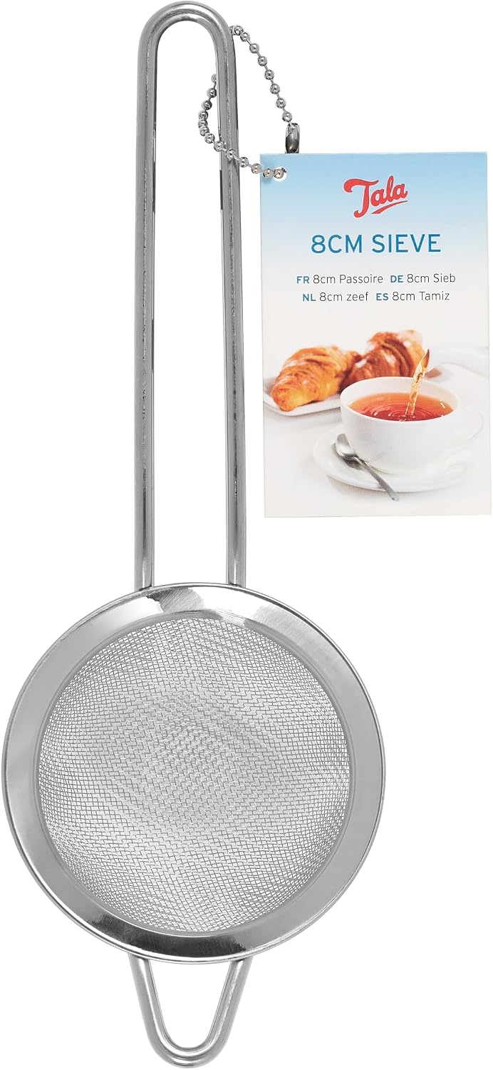 8 Cm Sieb – Edelstahl – Feinmaschig – Doppelwandig – Für Tee, Gebäck Und Küche