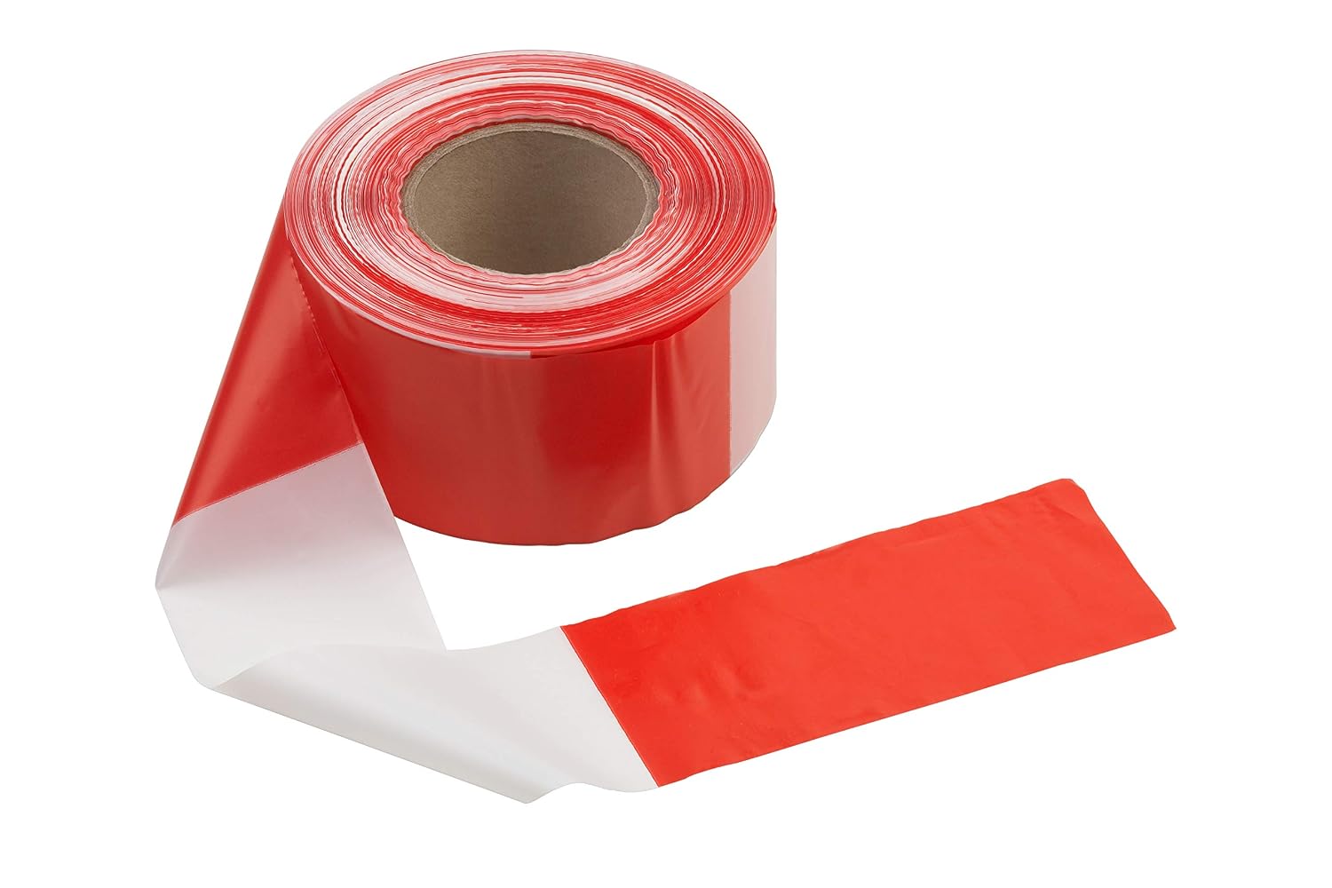Absperrband – 1 Rolle – Polyethylen – Reißfest – Baustelle – 50 M X 80 Mm, Rot-weiß