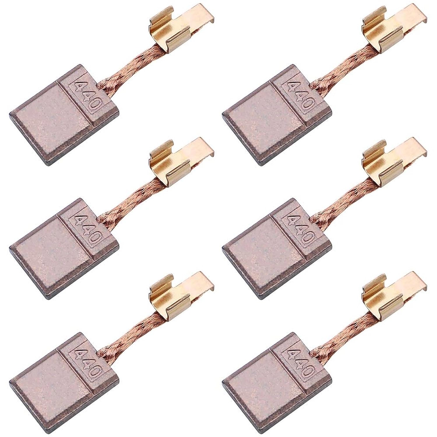 Kohlebürsten – 6er-pack – Kupfer – Für Elektromotoren – Cb440 Cb448 Werkzeuge – 13 X 10 X 35 Mm