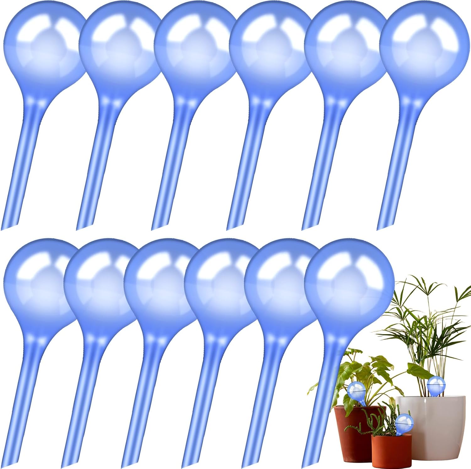 Bewässerungskugeln – 12er-pack – Transparentes Pvc – Automatische Bewässerung – Für Zimmer- Und Gartenpflanzen – 13 X 5 Cm