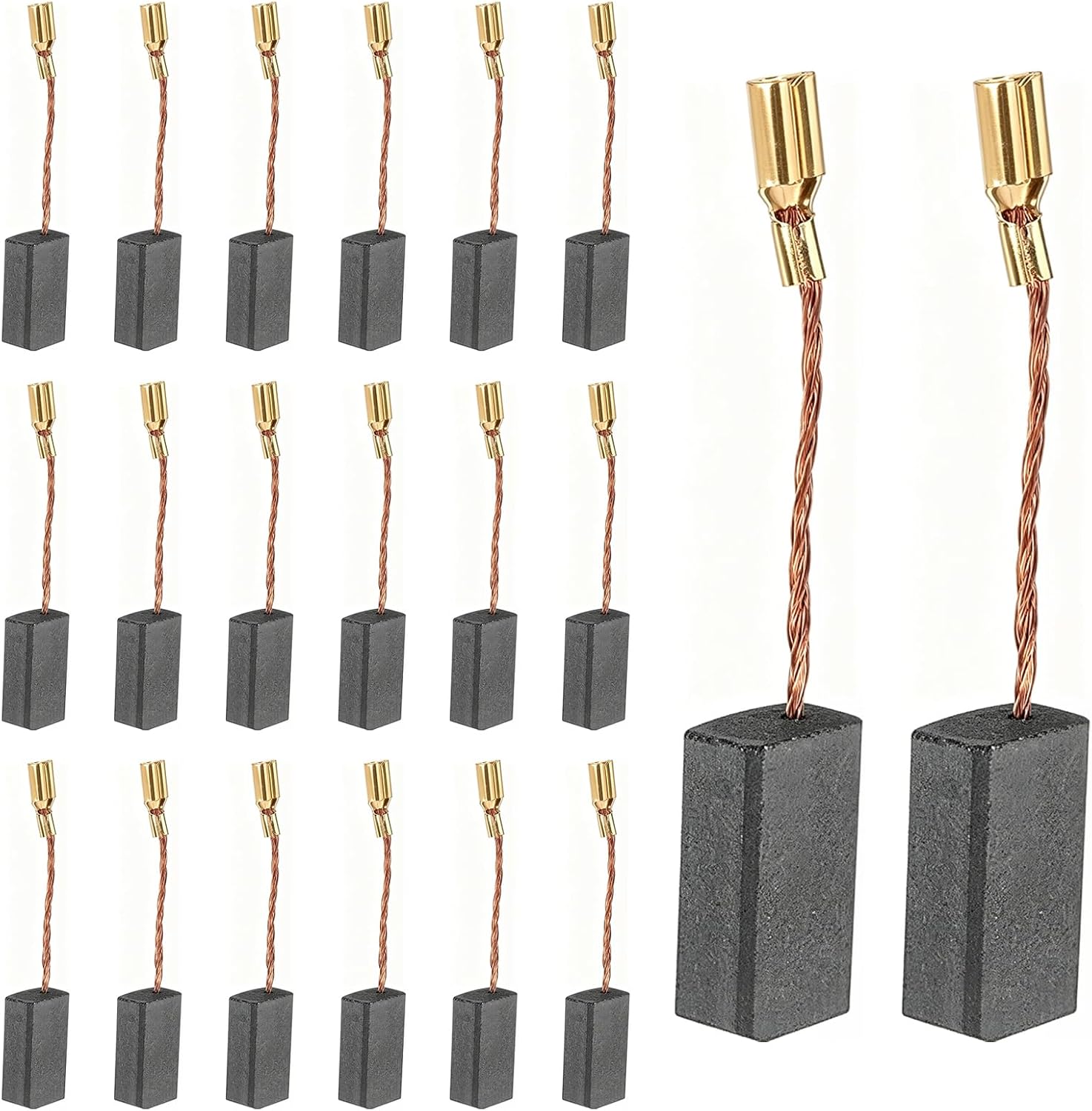 Kohlebürsten – 20er-pack – Kohle – Für Elektromotoren – Schleifmaschinen Und Bohrmaschinen – 5 X 8 X 15 Mm