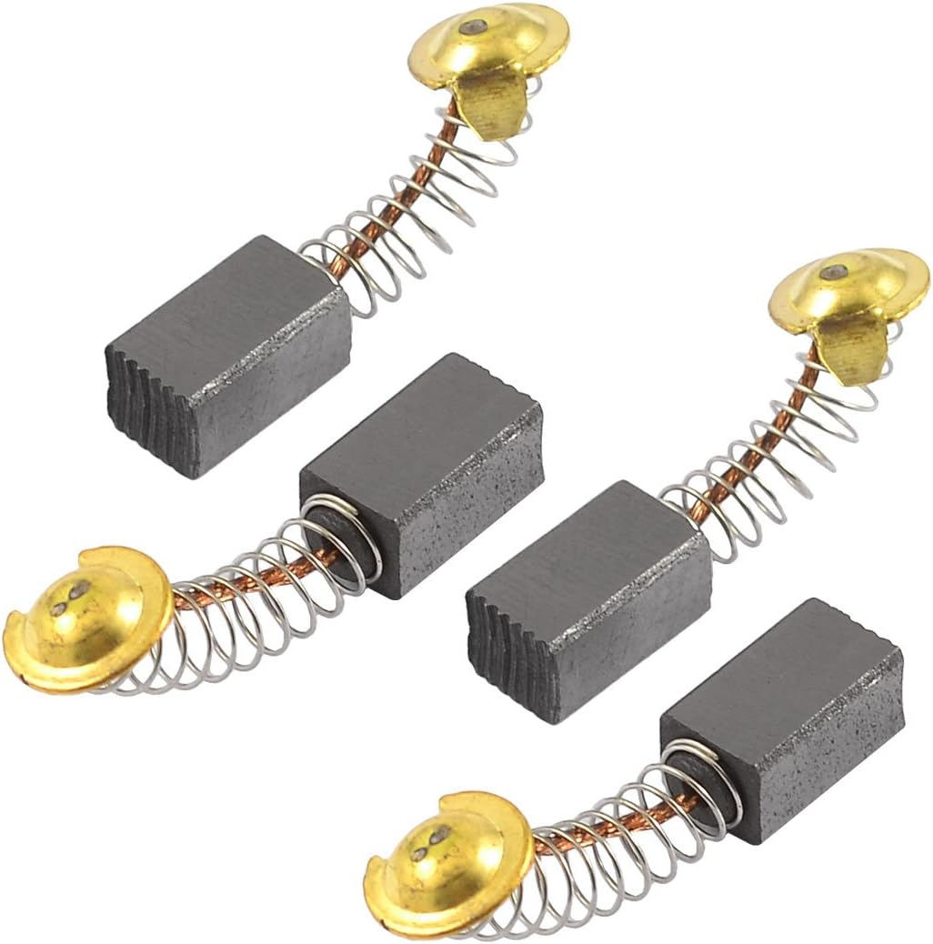 Kohlebürsten – 4 Stück – Kohlenstoff Und Metall – Für Gleichstrommotoren – Elektrowerkzeuge – 7 X 6 X 13 Mm