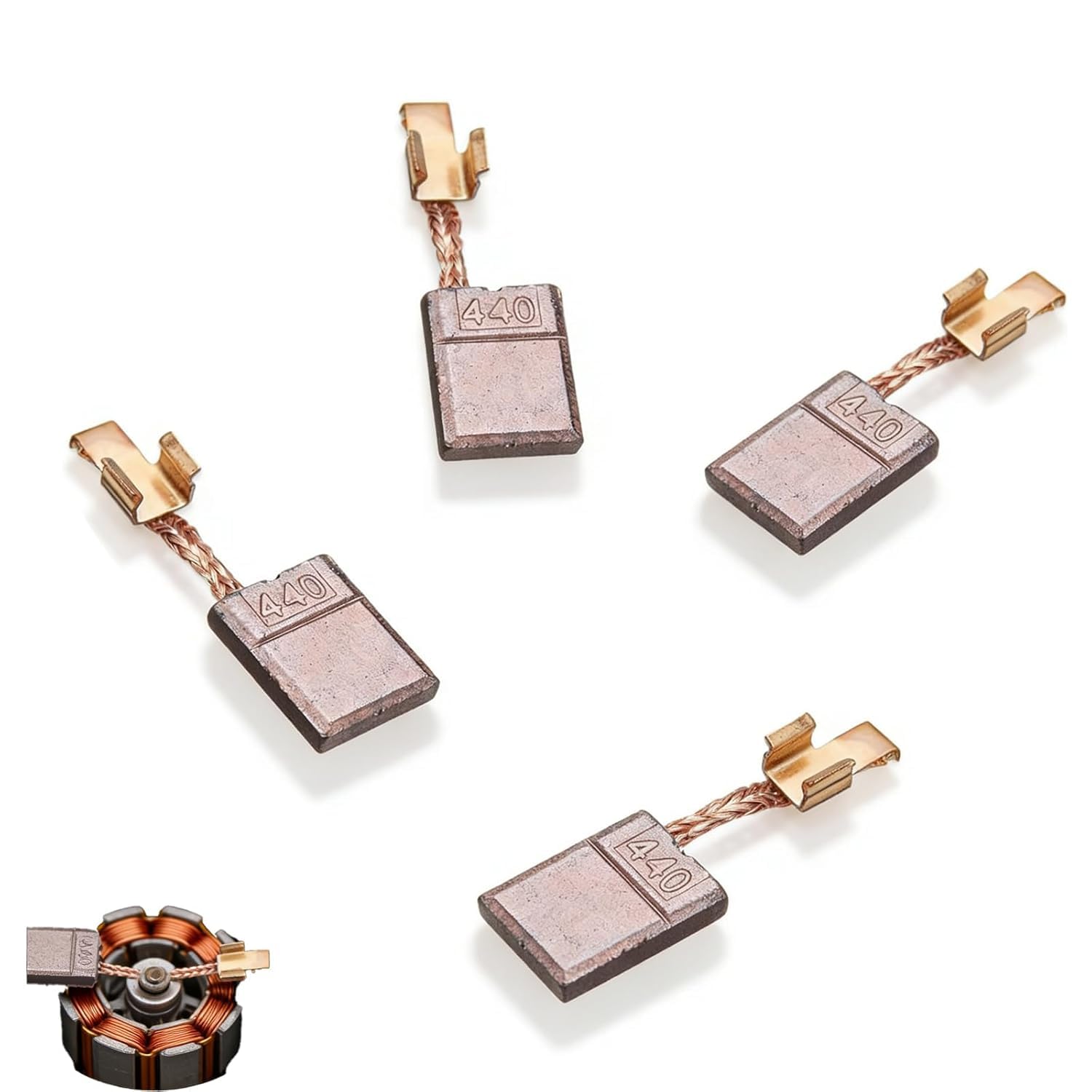 Kohlebürsten – 4er-pack – Kohlenstoff Und Metall – Hohe Leitfähigkeit – Für Makita-bohrmaschinen – 3 X 10 X 13 Mm